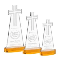 Cross Award on Alberton Base - Amber