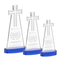 Cross Award on Alberton Base - Blue