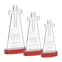 Cross Award on Alberton Base - Red