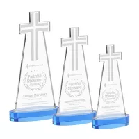 Cross Award on Alberton Base - Sky Blue