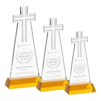 Cross Award on Hartford Base - Amber
