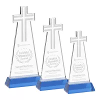 Cross Award on Hartford Base - Sky Blue