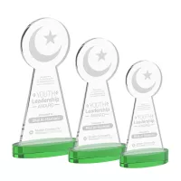 Crescent & Star Award on Alberton Base - Green