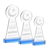 Crescent & Star Award on Alberton Base - Sky Blue