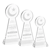 Crescent & Star Award on Hartford Base - Clear