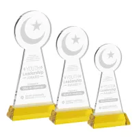 Crescent & Star Award on Hartford Base - Gold