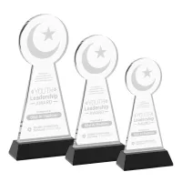 Crescent & Star Award on Hartford Base - Black