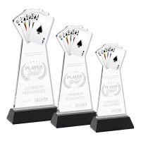 Poker Award on Hartford Base - Black