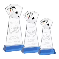 Poker Award on Hartford Base - Sky Blue