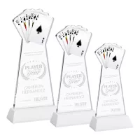 Poker Award on Hartford Base - White