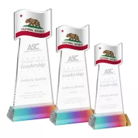 Flag Award on Hartford Base - Prismatic