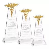 Caduceus Award on Hartford Base - Clear