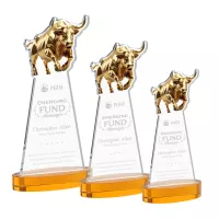 Raging Bull Award on Alberton Base - Amber