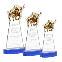 Raging Bull Award on Alberton Base - Blue