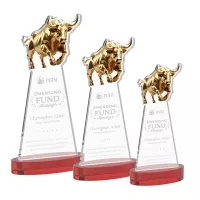Raging Bull Award on Alberton Base - Red