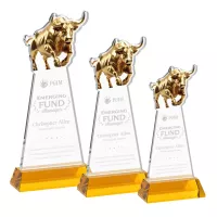 Raging Bull Award on Hartford Base - Amber