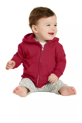 Port & Co™ Infant Core Fleece Full-Zip Hooded Sweatshirt.