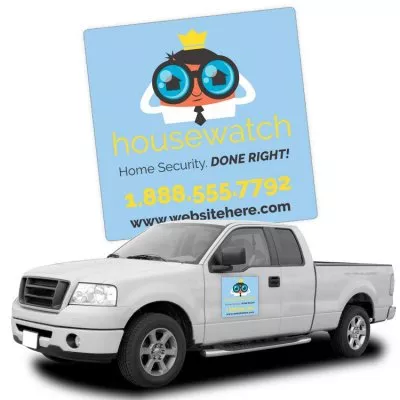 Magnetic Car Signs - 24x24 Round Corners