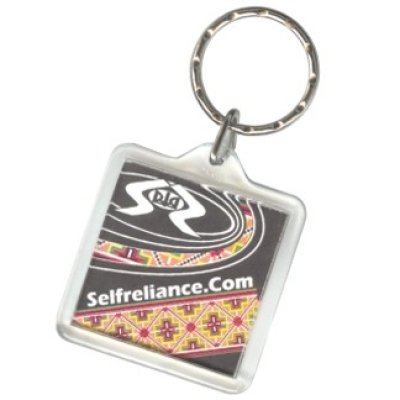 Clear Acrylic Square 2 Sided Key Tag