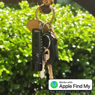 Rechargeable Keychain LED Flashlight with Find My