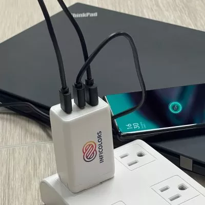 Triple Charge 65W AC Adapter w/Type-C and USB-A Ports