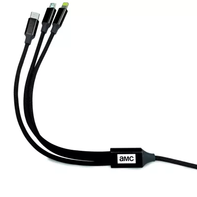 Multi 3" 1 Woven Cable Charger