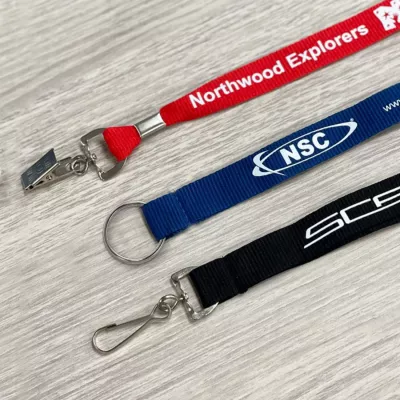 1" Poly Lanyard with Silkscreen Logo