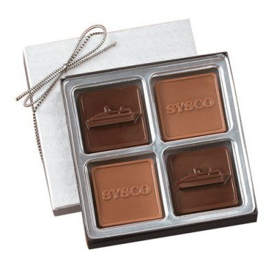 2.5 oz Custom Chocolate Squares Gift Box