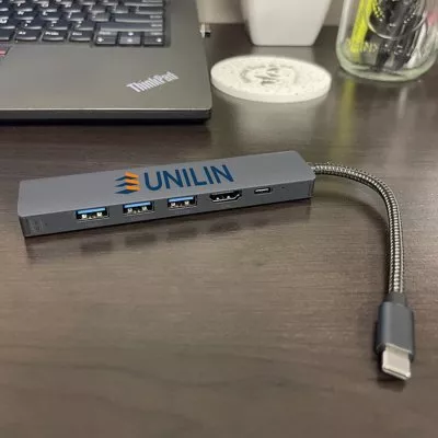 Type-C 3 Port Hub w/Gb Ethernet, HDMI & Type-C PD
