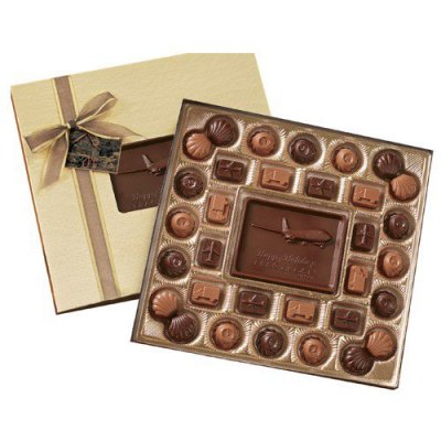 1 lb. Custom Chocolate Gift Box with Stock Truffle