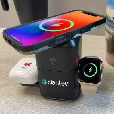 15W 3" 1 Auto Rotating Wireless Charger
