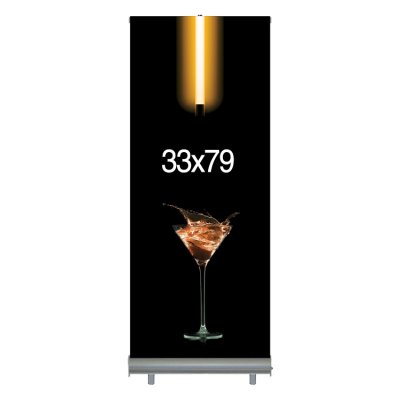 Economy Retractable Banner & Stand Set - 33"W x 79"H