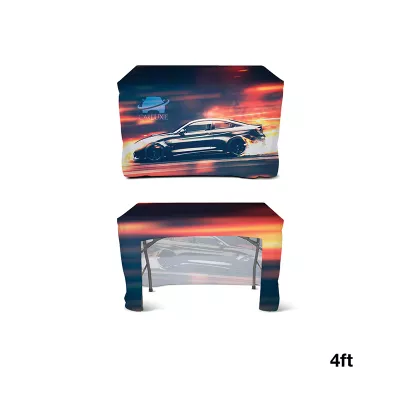 DisplaySplash 4' Fitted Open Back Table Cover