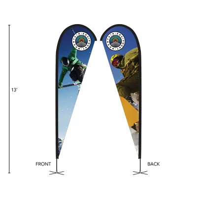 DisplaySplash 13' Double-Sided Custom Teardrop Flag