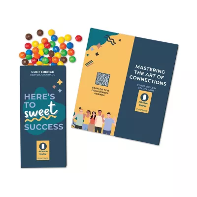 Full-Color Custom Sweeter Cards with Candy Coated Chocolate Bitz