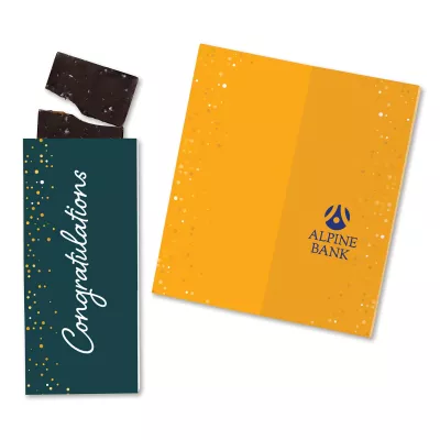 One Color Foil-Stamped Stock Gratitude Sweeter Cards with Sea Salt Caramel Chocolate Bar
