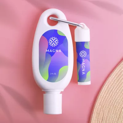 Sunscreen & Lip Moisturizer With SPF15 Carabiner Kit