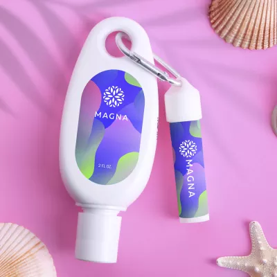 Sunscreen & Lip Moisturizer SPF15 Carabiner Kit