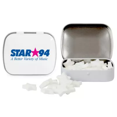 Domed Tin w/Star Shaped Mints