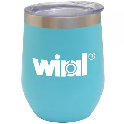12 Oz. Stemless Insulated Vacuum Wine Cup Glass
