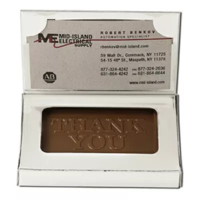 Custom Molded Chocolate Covered Cookie in Business Card Box
