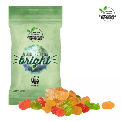 1 Oz. ECO-Digibag, Compostable & Full Color, Gummy Bears