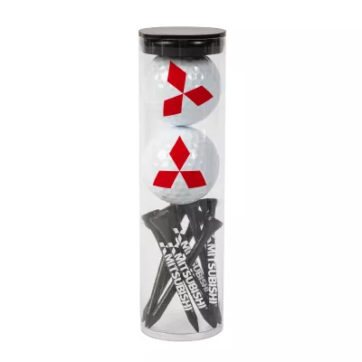 2 Golf Ball and Tees in Tube