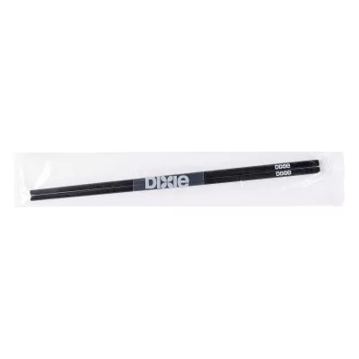 Black Plastic Chopsticks in Cello Wrapper