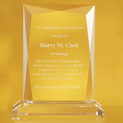 Jurak Rectangular Gem Edged Award