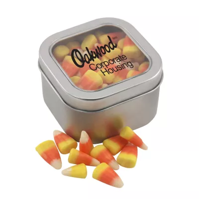 Window Tin w/Candy Corn