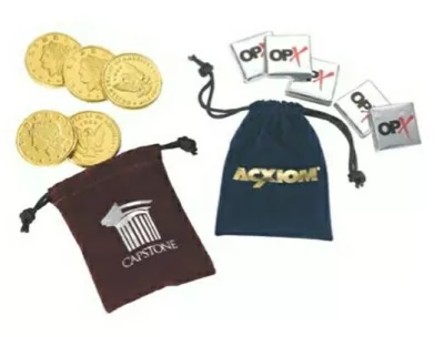 Velour Pouches w/Chocolate Coins
