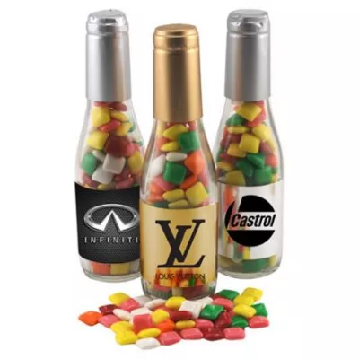 Champagne Bottle with Mini Chicklets