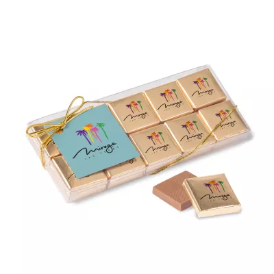 Twenty Piece Chocolate Foiled Square Box-Full Color