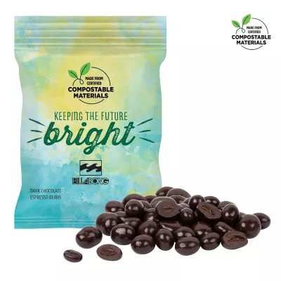 2 Oz. ECO-Digibag, Compostable & Full Color, Espresso Beans